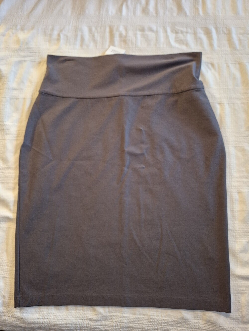 Eileen Fisher women's Medium washable stretch crepe skirt color Bark NWT